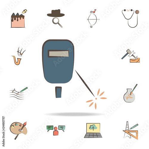welder tools icon. Detailed set of tools of various profession icons. Premium graphic design. One of the collection icons for websites, web design, mobile app