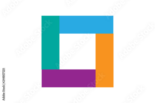 Logotipo cuadrado de colores.