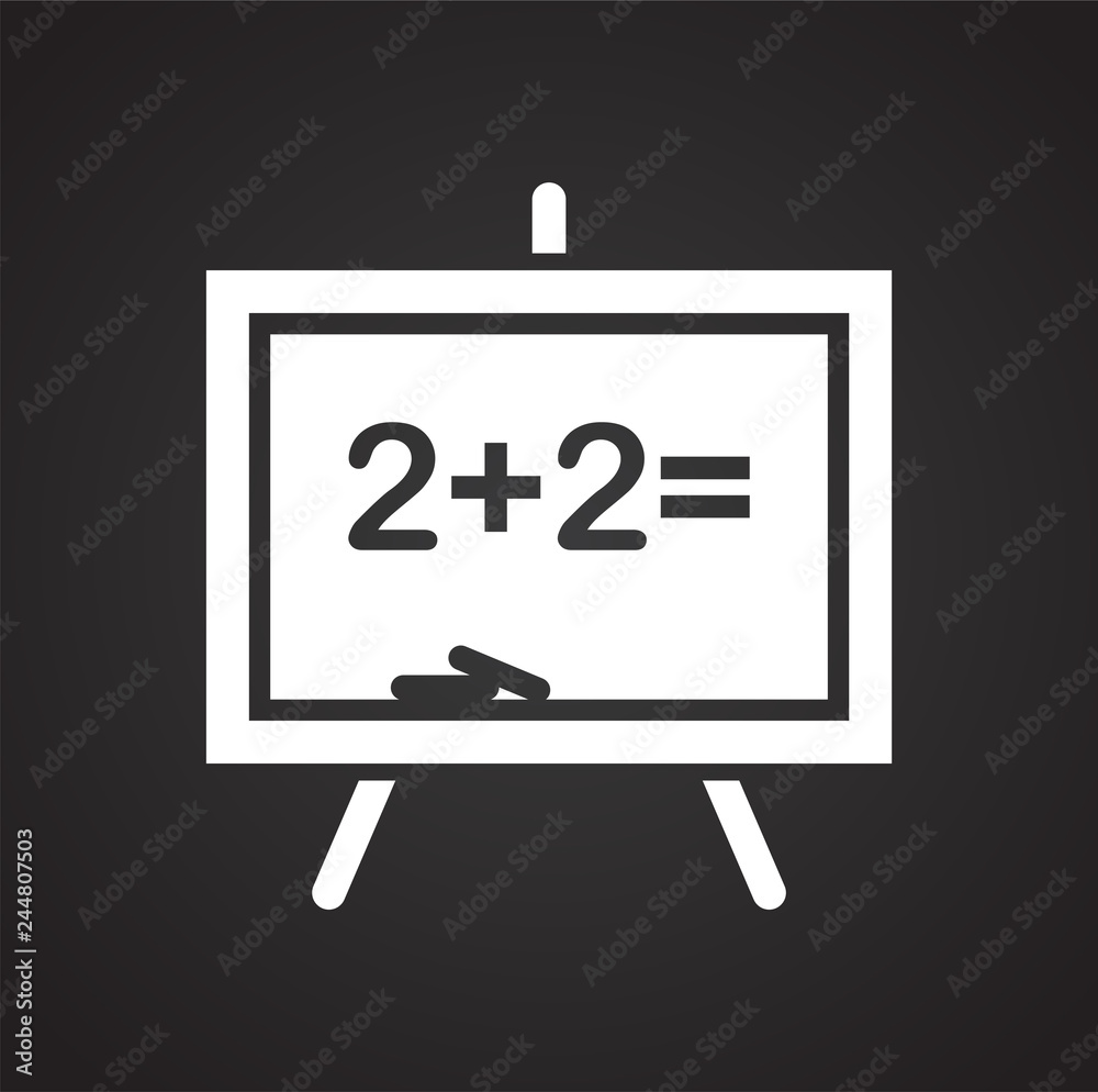 Blackboard icon on black background for graphic and web design, Modern simple vector sign. Internet concept. Trendy symbol for website design web button or mobile app Blackboard icon on black background for graphic and web design, Modern simple vector sign. Internet concept. Trendy symbol for website design web button or mobile app