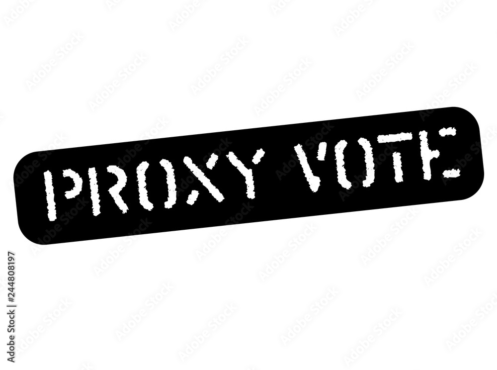 Proxy vote black stamp