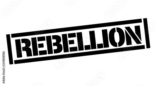 Rebellion typographic stamp
