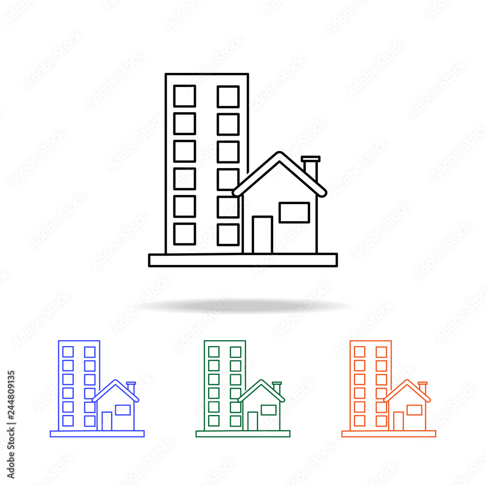 Street house icon. Elements of real estate in multi colored icons. Premium quality graphic design icon. Simple icon for websites, web design, mobile app
