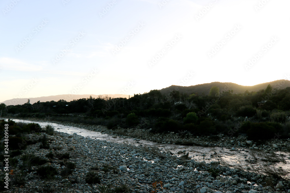 Fototapeta premium Ojai Valley California mountains in nature after rain