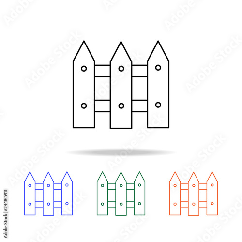 fence line icon. Elements of real estate in multi colored icons. Premium quality graphic design icon. Simple icon for websites, web design, mobile app