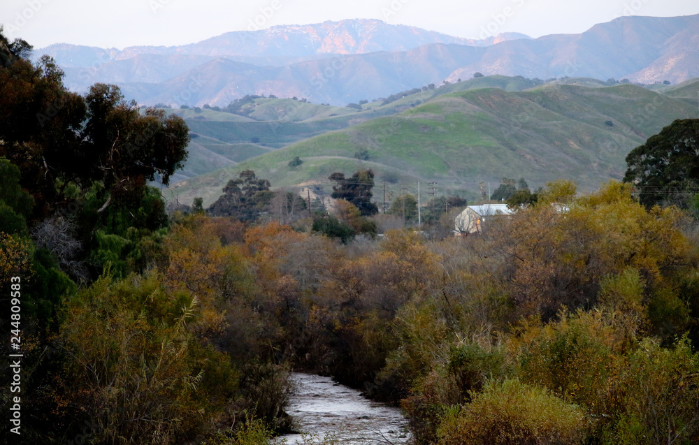 Natural Landscape in Ventura California after the rain