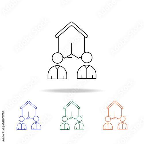 people select home icon. Elements of real estate in multi colored icons. Premium quality graphic design icon. Simple icon for websites, web design, mobile app