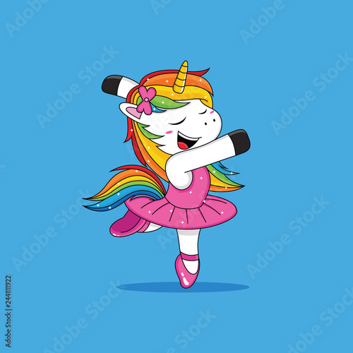 unicorn ballet cartoon
