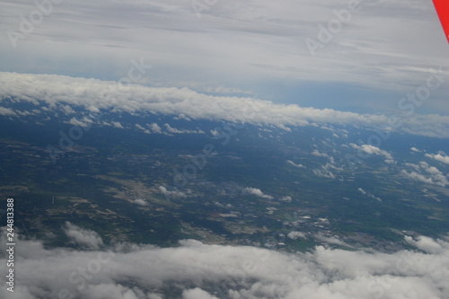 The city of Jakarta is seen from the plane