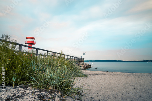 Norddeutschland Eckernförde Ostsee Strand Leuchtturm Küste  photo