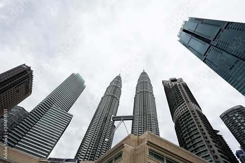 Rascacielos y torres Petronas  Kuala Lumpur  Malasia .