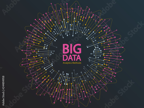 Big data visualization concept vector design.