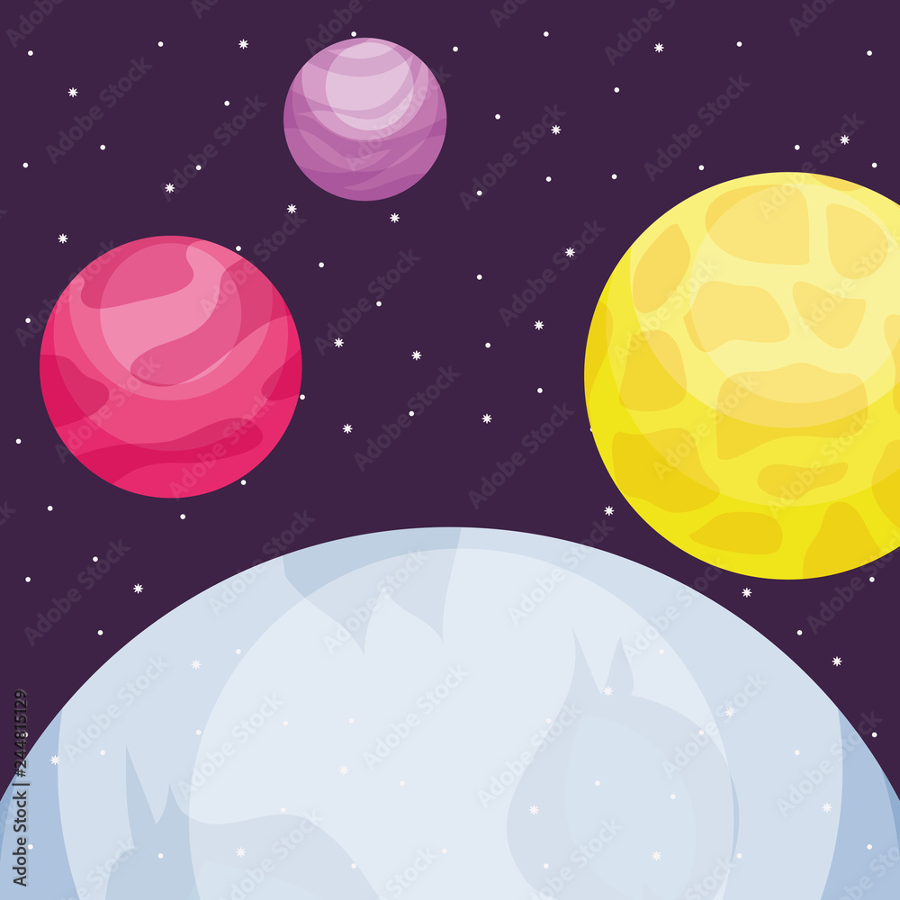Space planets design