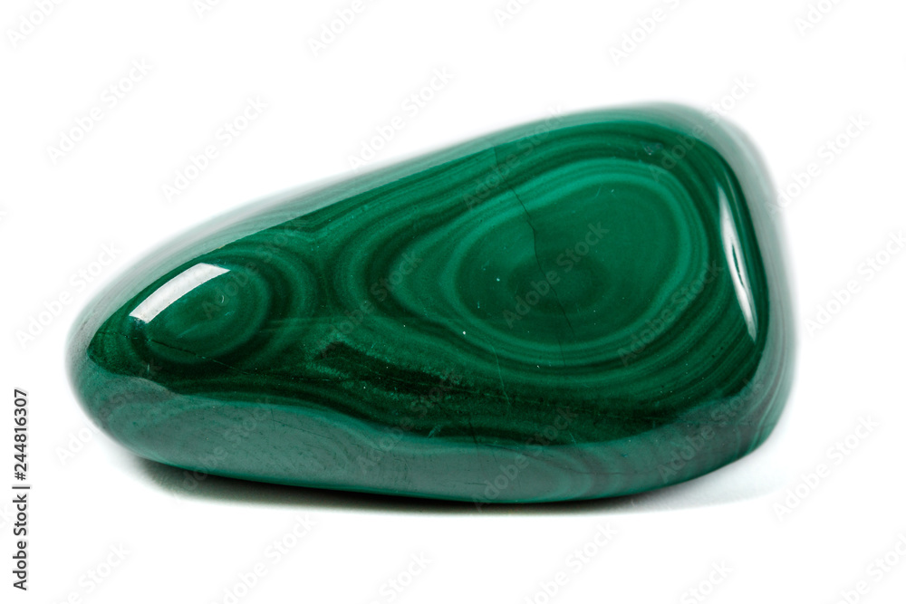 Macro Malachite mineral stone on white background Macro Malachite mineral stone on white background