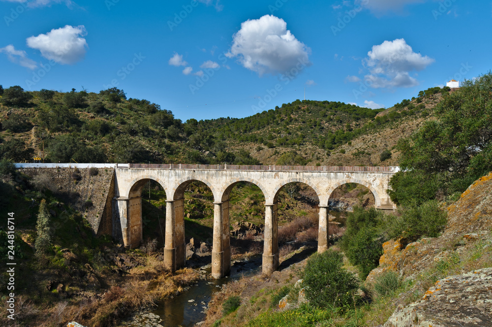 Fototapeta premium Antique Bridge of Mertola. Alentejo, Portugal