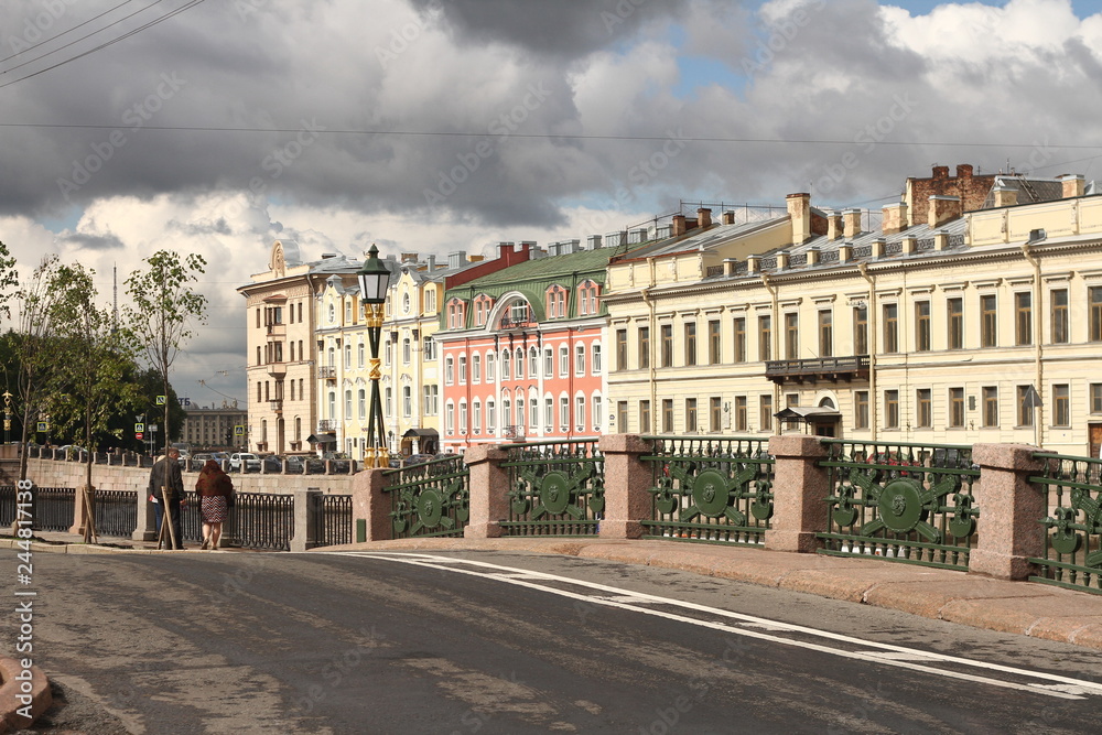summer street in the center of St. Petersburg