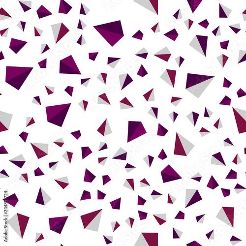 Dark Blue, Red vector seamless, isometric texture with triangular style.