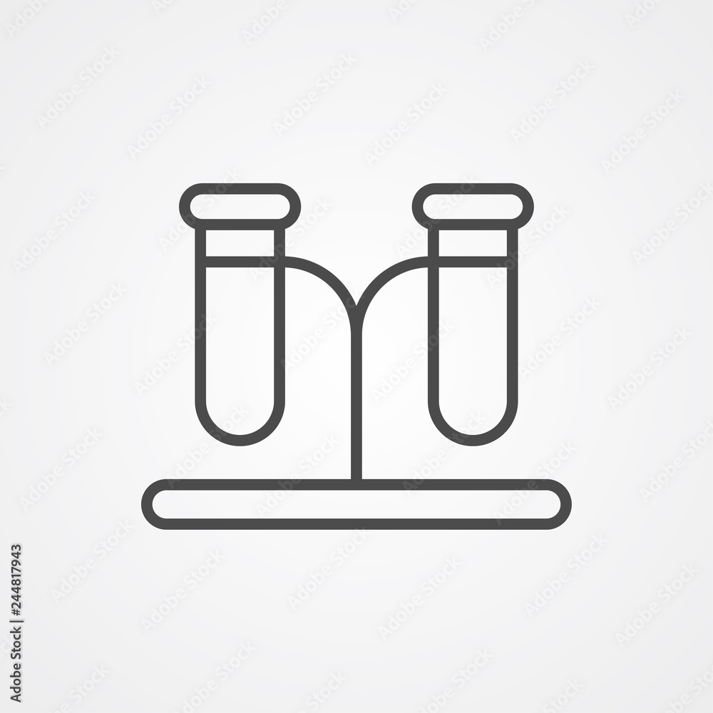 Test tube vector icon sign symbol Test tube vector icon sign symbol