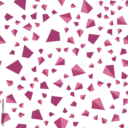 Light Pink vector seamless, isometric backdrop with lines, triangles.