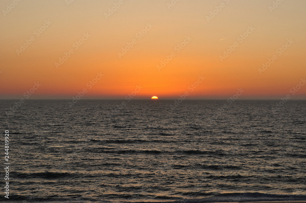 Frankreich Atlantik Sonnenuntergang