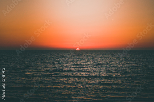 Frankreich Atlantik Sonnenuntergang