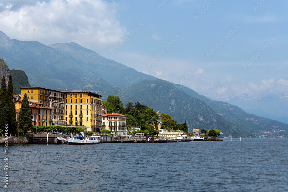 Griante town at the famous Italian lake Como