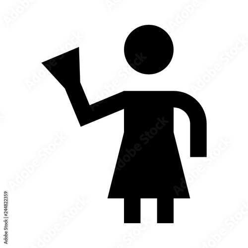 Housekeeper cleaning woman