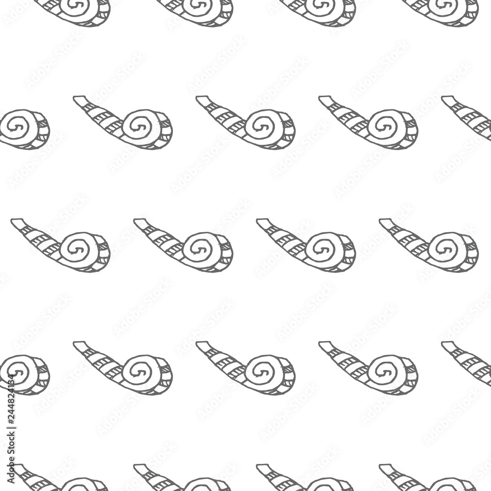 squeaker seamless vector pattern isolated on white background