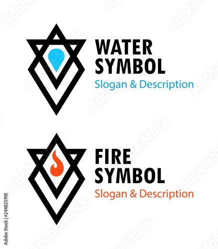 Creative signs of Fire and ...