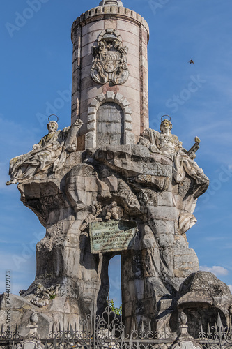 The Triumph of Saint Raphael (Triunfo de San Rafael) - monument to Archangel Raphael built in the seventeenth century in Cordoba next to the Mosque-Cathedral. Spain. photo