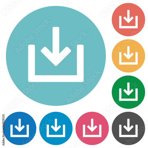 Import item flat round icons