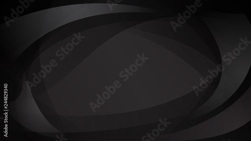 Abstract background of intersecting curved lines in black colors