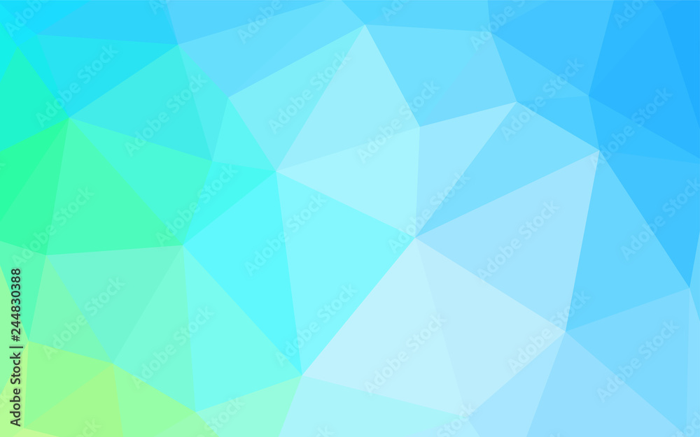 Obraz premium Light Blue, Green vector low poly layout.