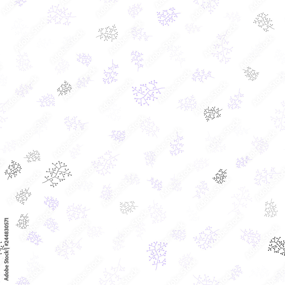 Light Purple vector seamless elegant template with leaves, branches.