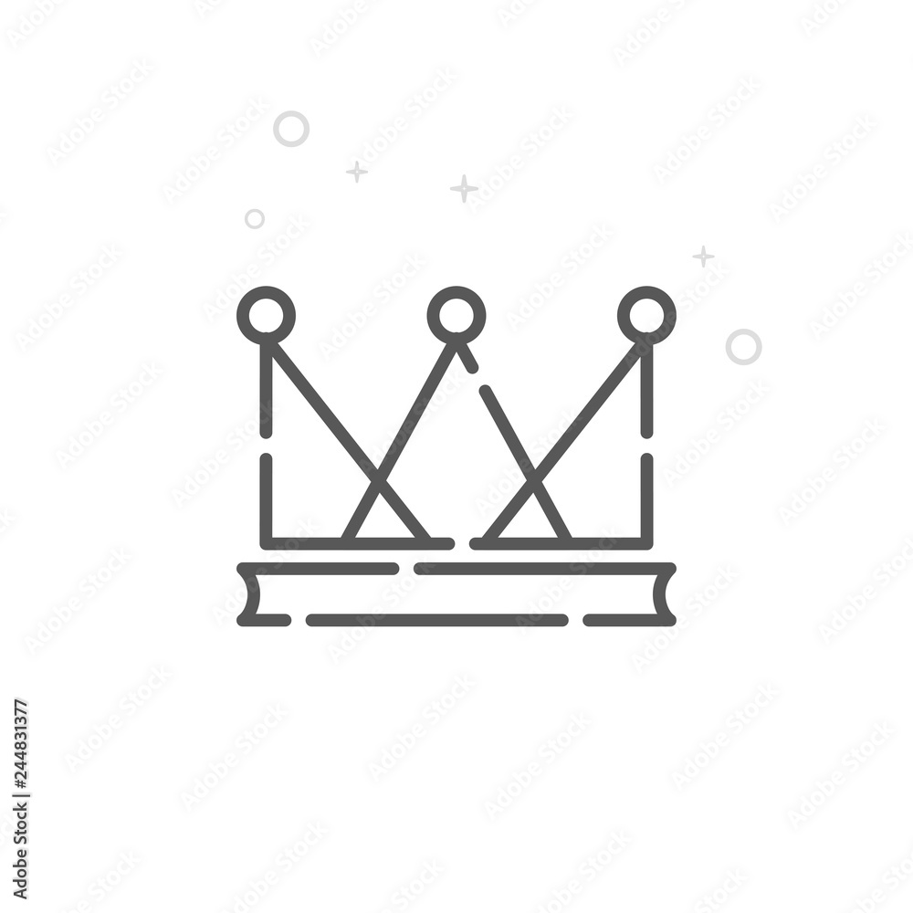 Royal Crown Vector Line Icon, Symbol, Pictogram, Sign. Light Abstract Geometric Background. Editable Stroke Royal Crown Vector Line Icon, Symbol, Pictogram, Sign. Light Abstract Geometric Background. Editable Stroke