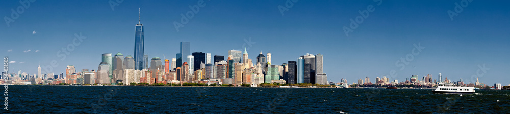 The New York City Downtown w the Freedom tower The New York City Downtown w the Freedom tower