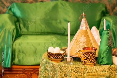 Cérémonie du henné avant mariage marocain