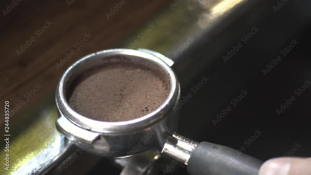 Coffee Preparation process close up Coffee Preparation process close up