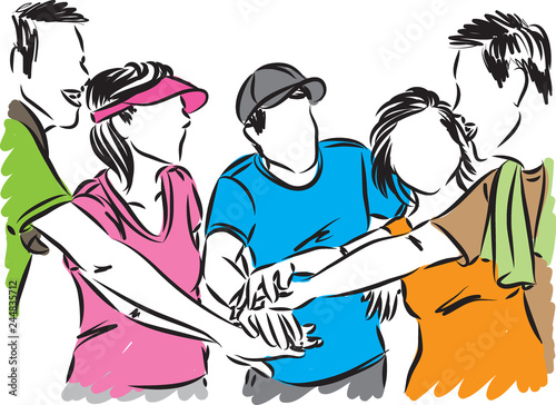 team concept vector illustration