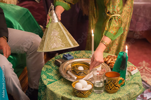 Cérémonie du henné avant mariage marocain photo