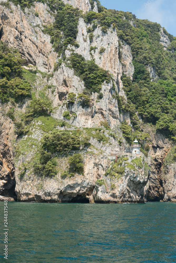 Lighthouse of the Horse,  Santoña, Cantabria, seen from the sea.