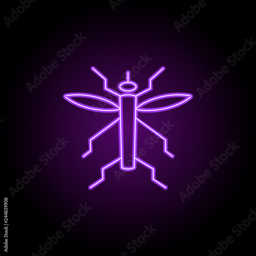 water bug icon. Elements of Eco in neon style icons. Simple icon for websites, web design, mobile app, info graphics