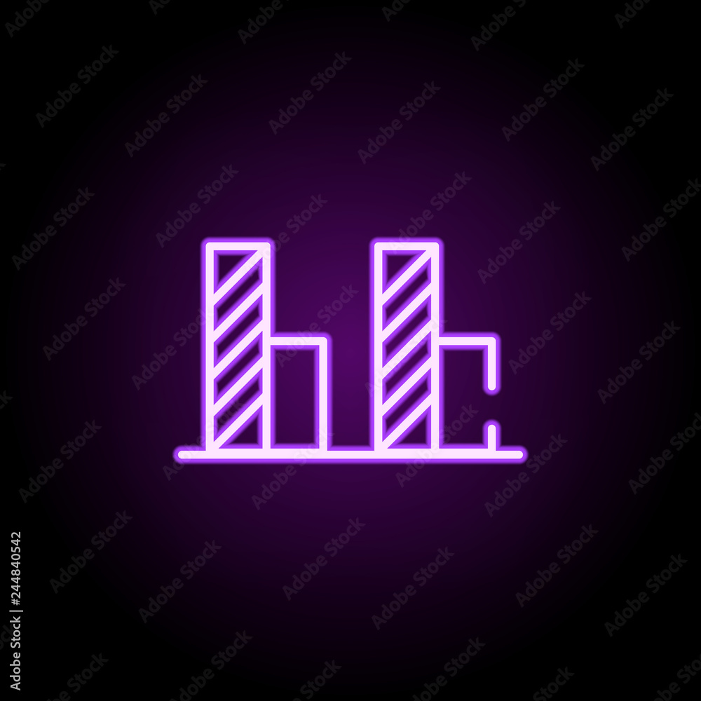 statistics icon. Elements of startups in neon style icons. Simple icon for websites, web design, mobile app, info graphics