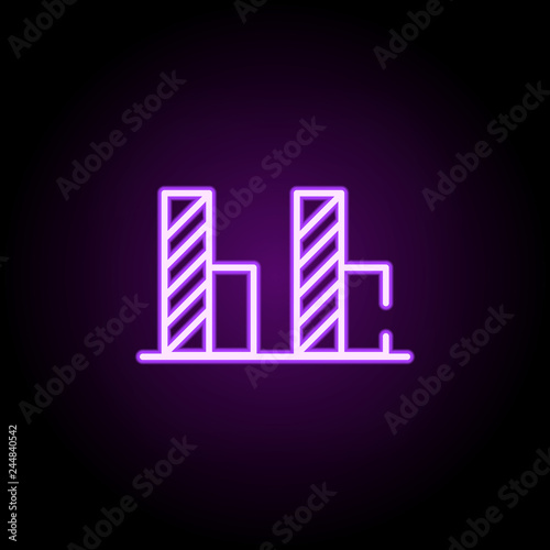 statistics icon. Elements of startups in neon style icons. Simple icon for websites  web design  mobile app  info graphics