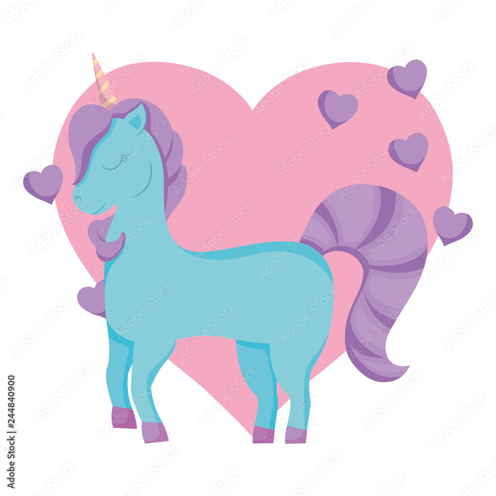 Fototapeta premium Cute unicorn design