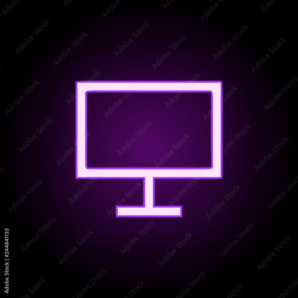 monitor icon. Elements of web in neon style icons. Simple icon for websites, web design, mobile app, info graphics monitor icon. Elements of web in neon style icons. Simple icon for websites, web design, mobile app, info graphics