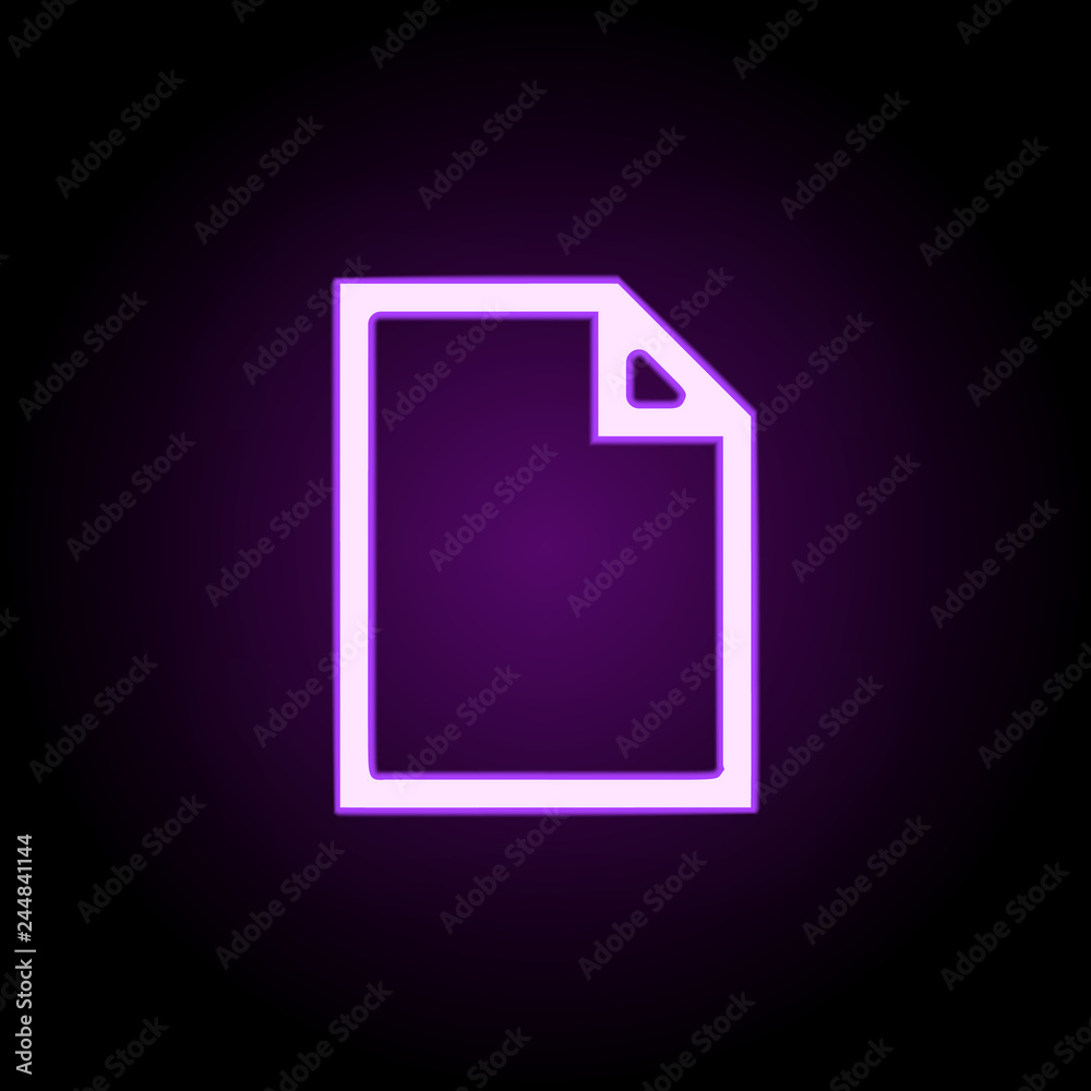 paper icon. Elements of web in neon style icons. Simple icon for websites, web design, mobile app, info graphics paper icon. Elements of web in neon style icons. Simple icon for websites, web design, mobile app, info graphics