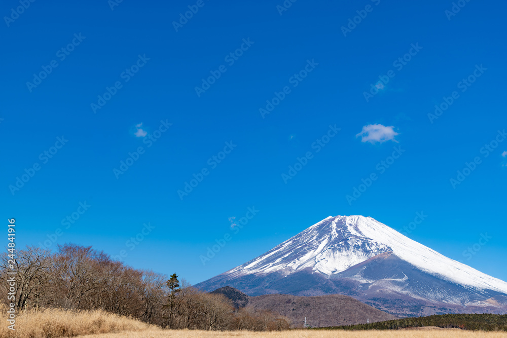 冬の富士山　静岡県裾野市