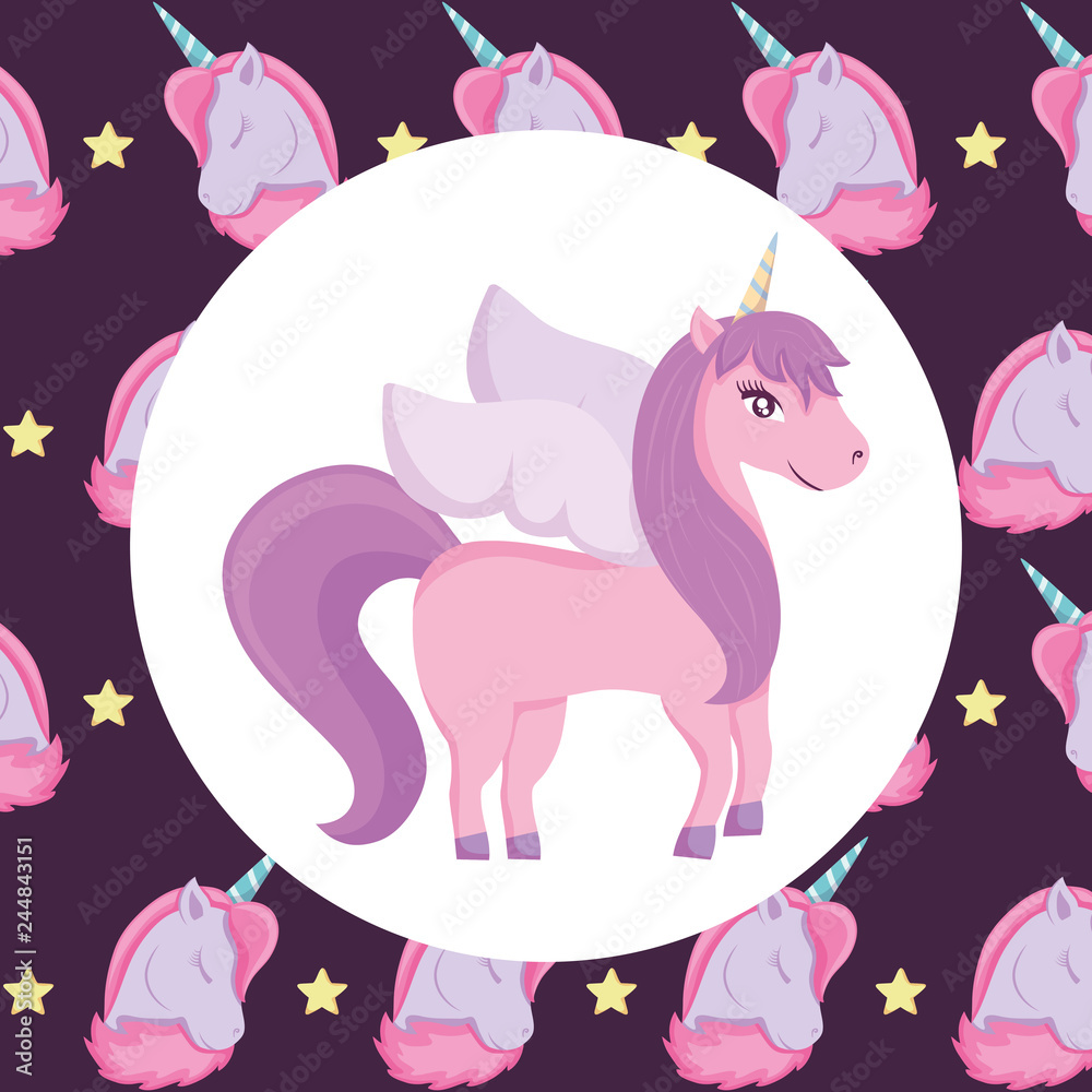 Fototapeta premium Cute unicorn design