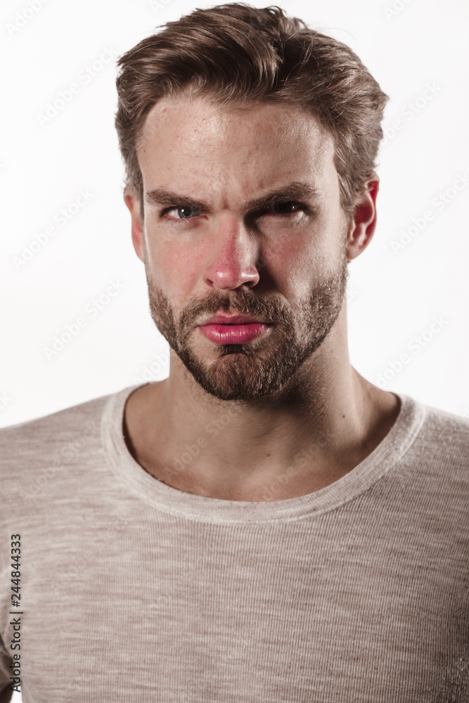 Fototapeta premium portrait of a man isolated on white background