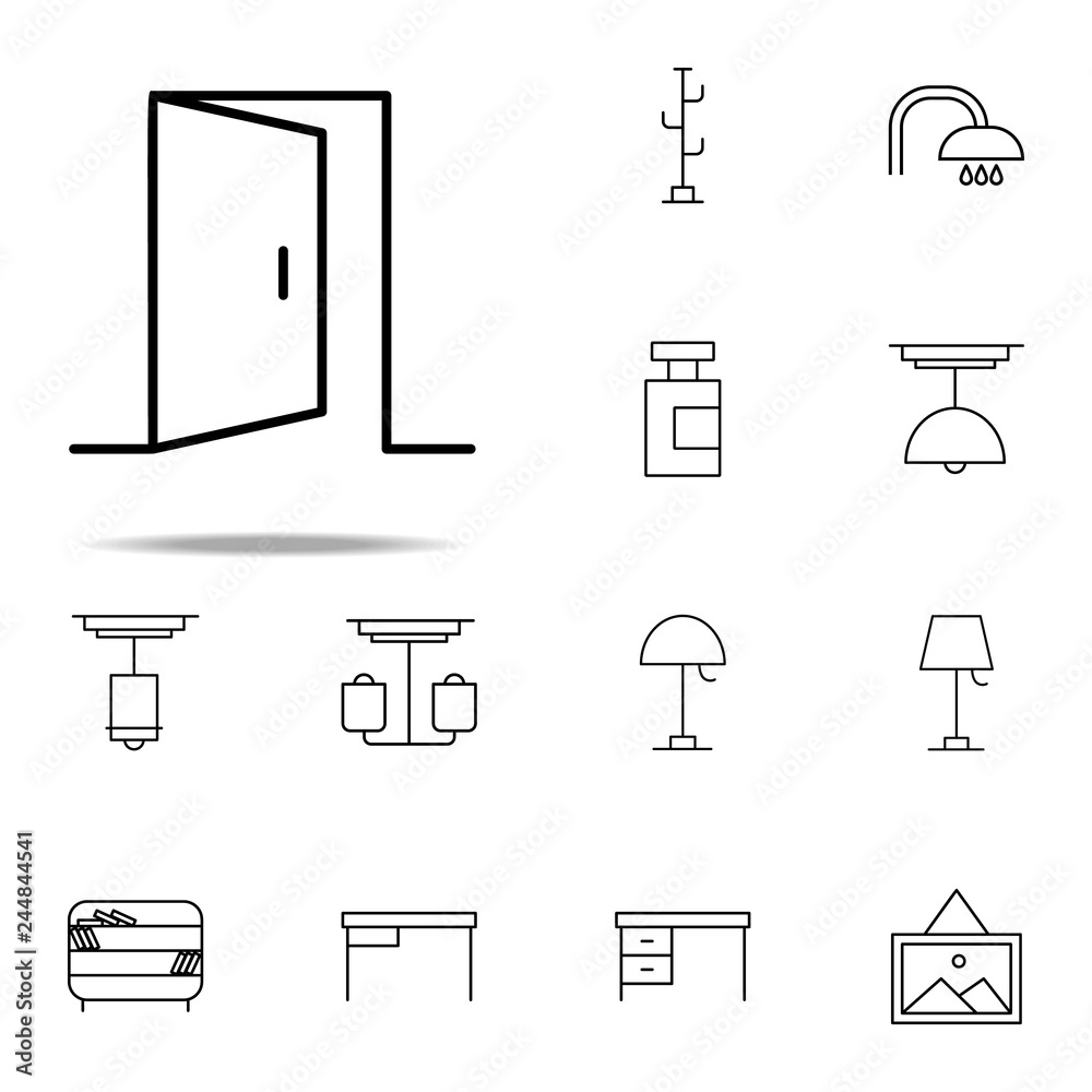 opened door icon. web icons universal set for web and mobile opened door icon. web icons universal set for web and mobile